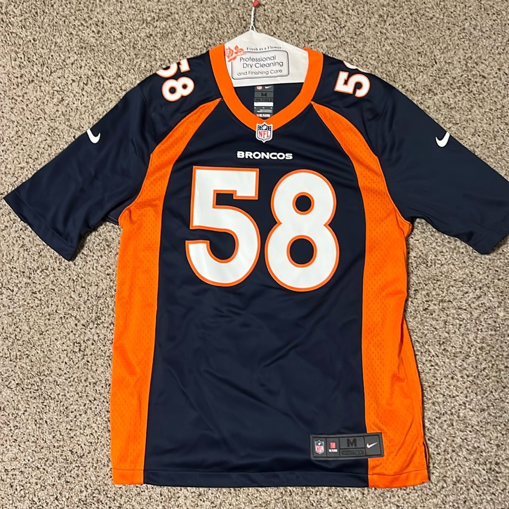 Denver Broncos alternate navy blue and orange Von Miller jersey size medium